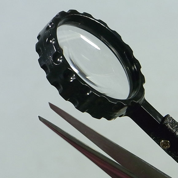Pinza 135mm (con Lupa 4X) de Acero Inoxidable - KANESHIN No.665